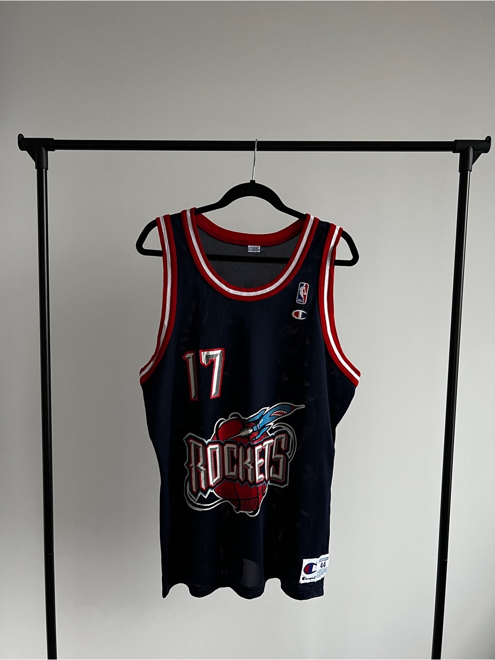 MARIO ELIE Houston Rockets Vintage Champion Jersey 44 NBA